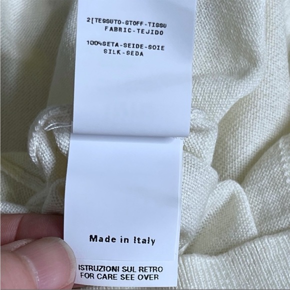 COPY - Moschino Ivory Silk Cardigan Sweater - Picture 5 of 6